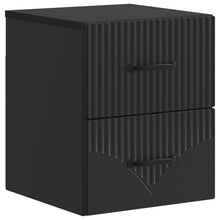 Wandbeugel Bedkast Zwart 34,5 x 33 x 40 cm Bewerkt hout