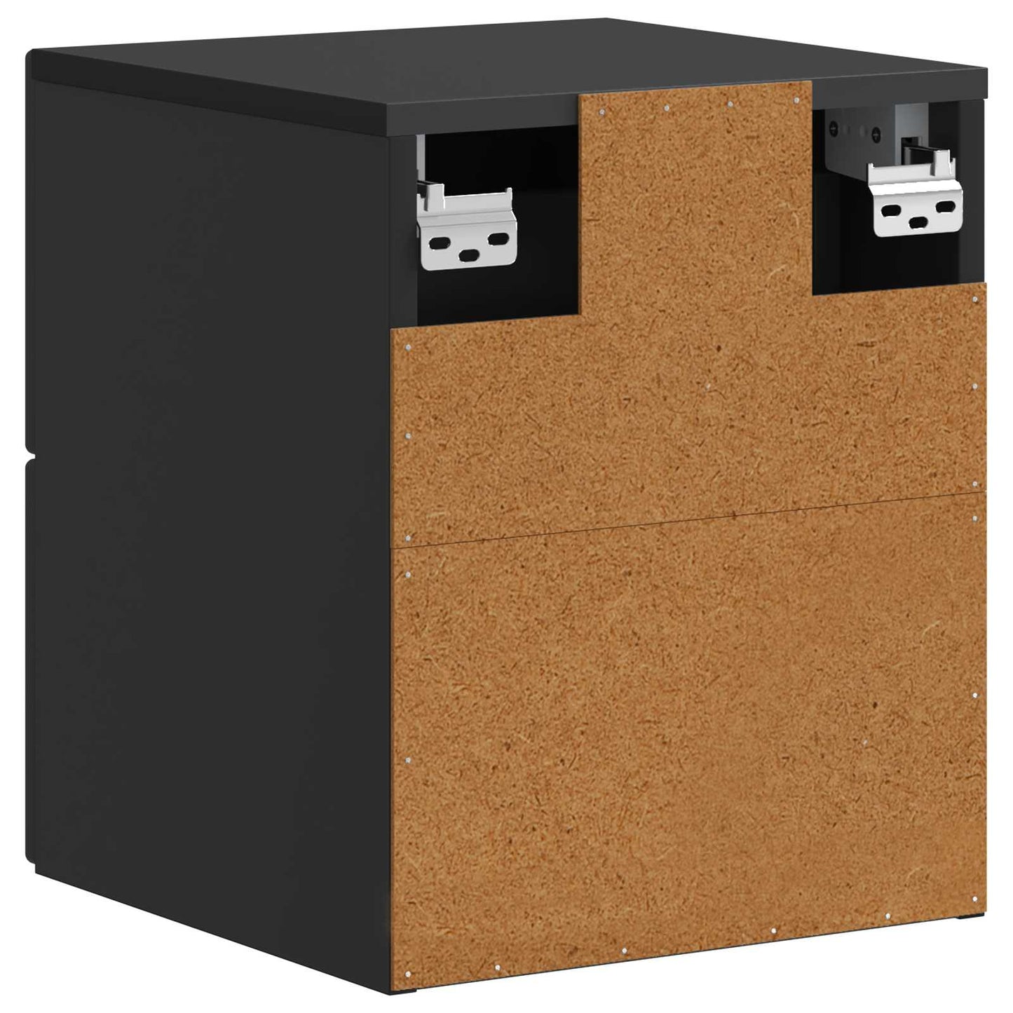 Wandbeugel Bedkast Zwart 34,5 x 33 x 40 cm Bewerkt hout