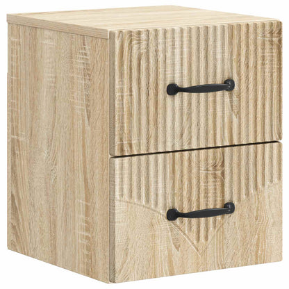 Wandbeugel Bedkast Sonoma Eiken 34,5 x 33 x 40 cm Bewerkt hout