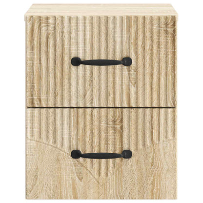 Wandbeugel Bedkast Sonoma Eiken 34,5 x 33 x 40 cm Bewerkt hout