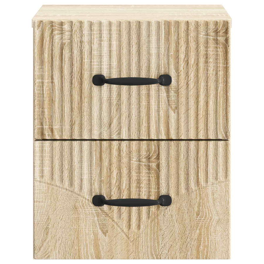 Wandbeugel Bedkast Sonoma Eiken 34,5 x 33 x 40 cm Bewerkt hout