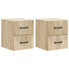 Wall Mount Nightstand 2 pcs Sonoma Oak 34.5 x 33 x 40 cm
