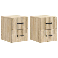 Wandbeugel Bedkast 2 pcs Sonoma Eiken 34,5 x 33 x 40 cm