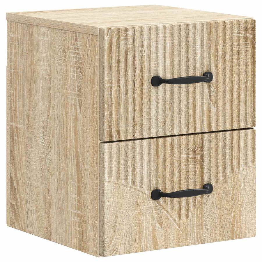 Wandbeugel Bedkast 2 pcs Sonoma Eiken 34,5 x 33 x 40 cm