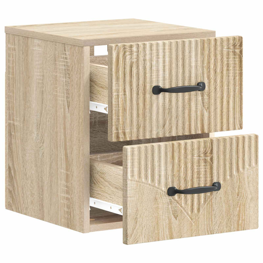 Wandbeugel Bedkast 2 pcs Sonoma Eiken 34,5 x 33 x 40 cm