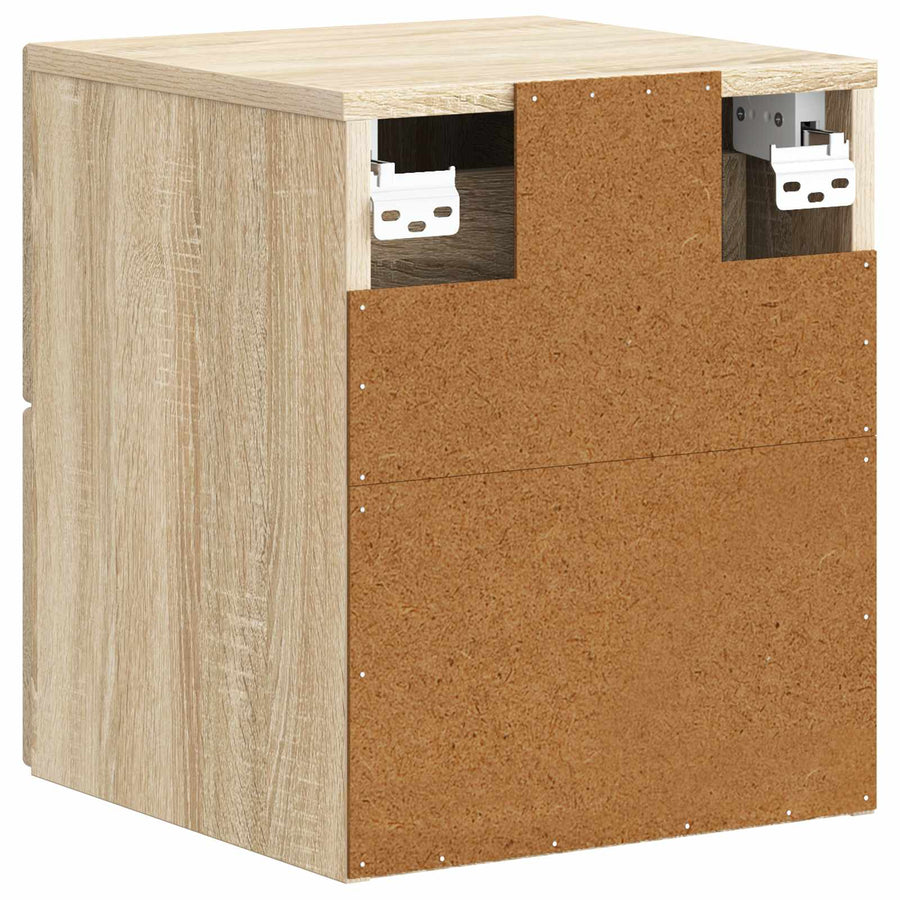 Wandbeugel Bedkast 2 pcs Sonoma Eiken 34,5 x 33 x 40 cm