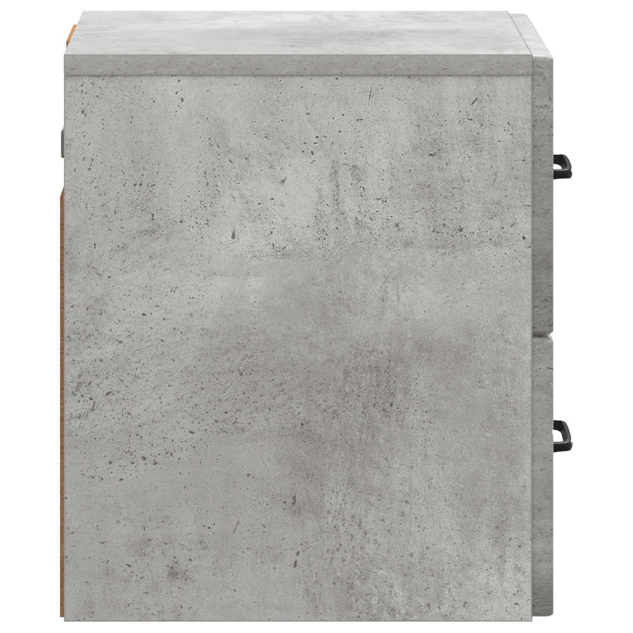 Wandbeugel Bedkast Betongrijs 34,5 x 33 x 40 cm Bewerkt hout