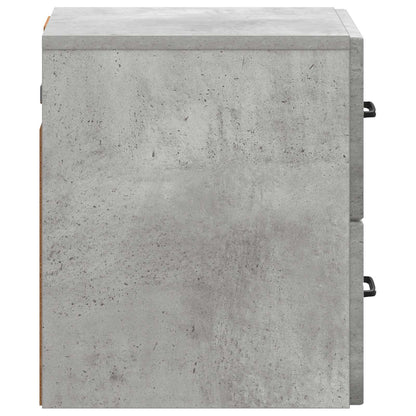 Wandbeugel Bedkast met lade 2 pcs Betongrijs 34,5 x 33 x 40 cm