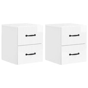 Nachtkastjes hoogglans wit 34,5x33x40 cm set van 2