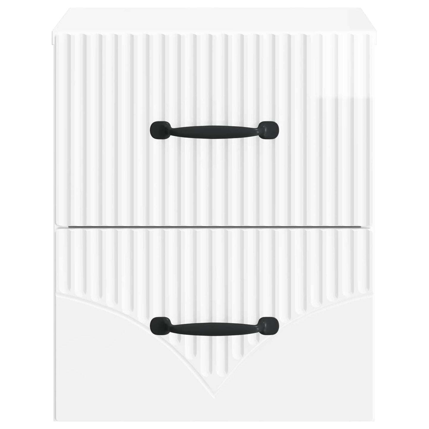 Wandbeugel Bedkast 2 pcs Hoogglans Wit 34,5 x 33 x 40 cm