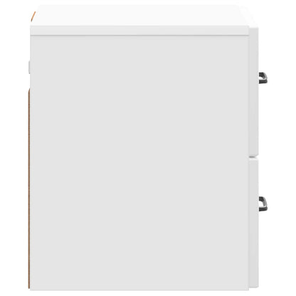 Wandbeugel Bedkast 2 pcs Hoogglans Wit 34,5 x 33 x 40 cm