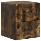 Wall bracket Bed cabinet Smoked oak 34.5 x 33 x 40 cm Engineered wood