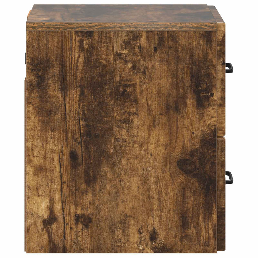 Wandbeugel Bedkast Gerookt eiken 34,5 x 33 x 40 cm Bewerkt hout