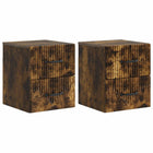 Wall Bracket Bed Cabinet 2 pcs Smoked Oak 34.5 x 33 x 40 cm