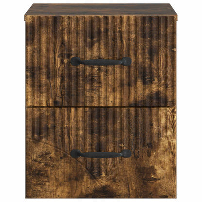 Wandbeugel Bedkast 2 pcs Gerookt eiken 34,5 x 33 x 40 cm