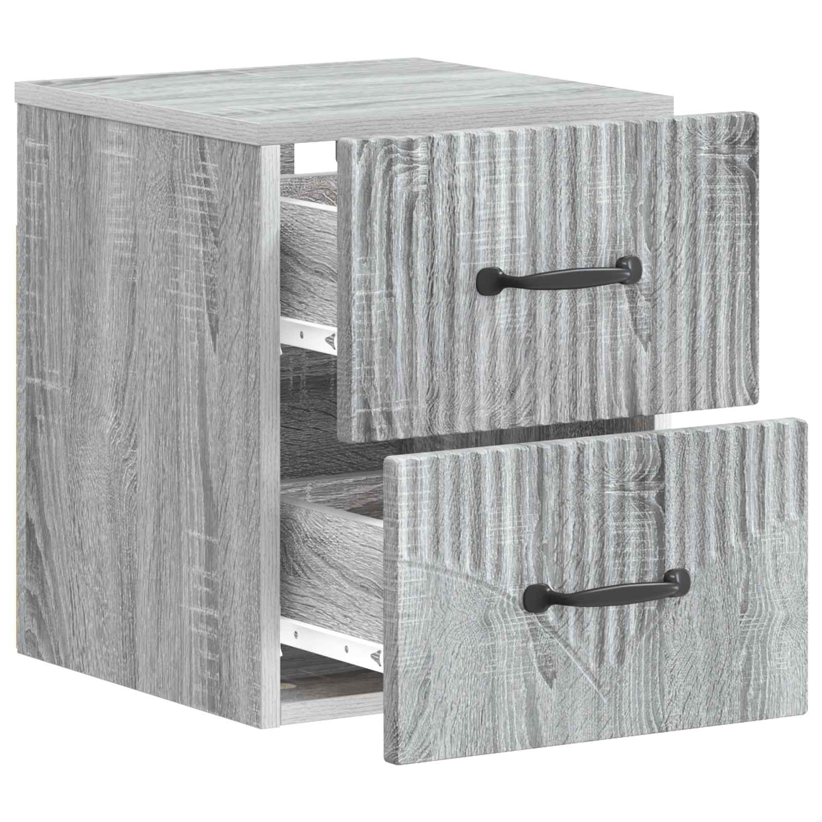 Wandbeugel Bedkast Grijs sonoma 34,5 x 33 x 40 cm Bewerkt hout