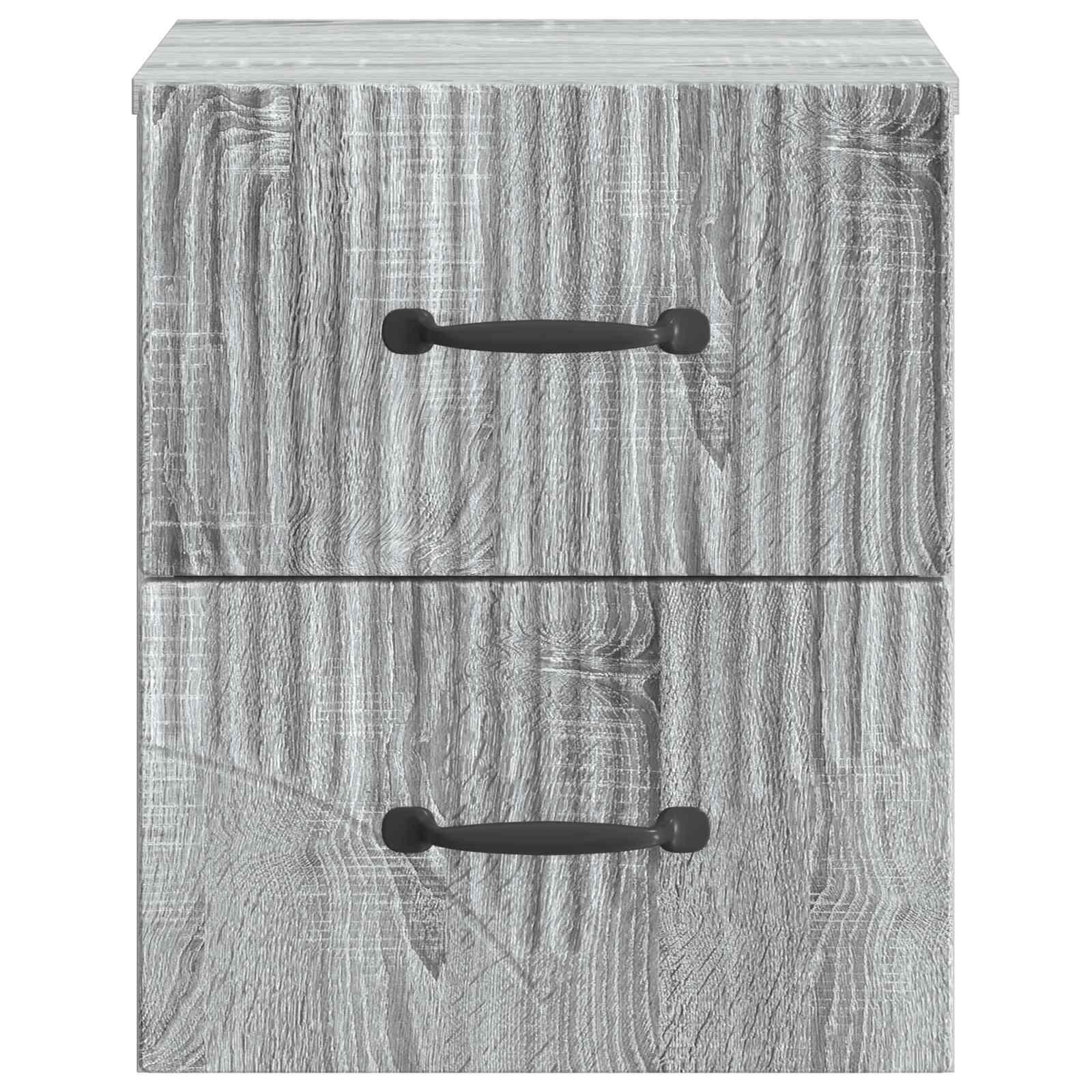 Wandbeugel Bedkast Grijs sonoma 34,5 x 33 x 40 cm Bewerkt hout