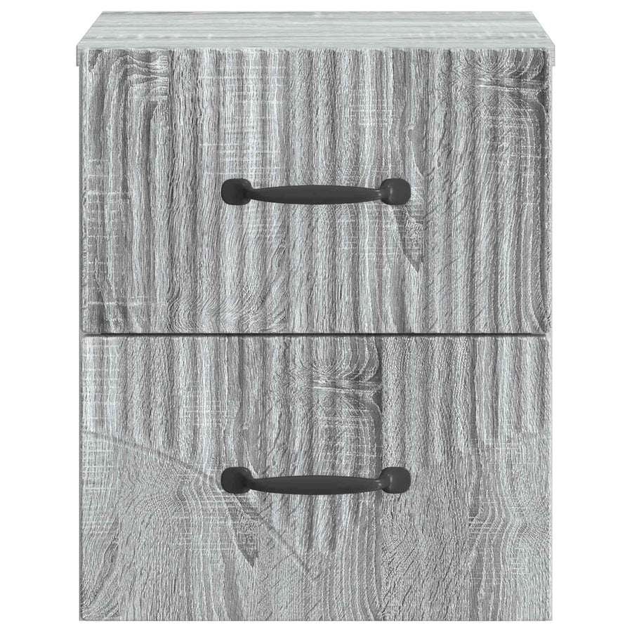 Wandbeugel Bedkast Grijs sonoma 34,5 x 33 x 40 cm Bewerkt hout