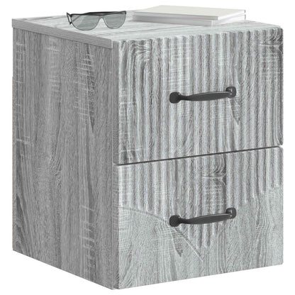 Wandbeugel Bedkast Grijs sonoma 34,5 x 33 x 40 cm Bewerkt hout