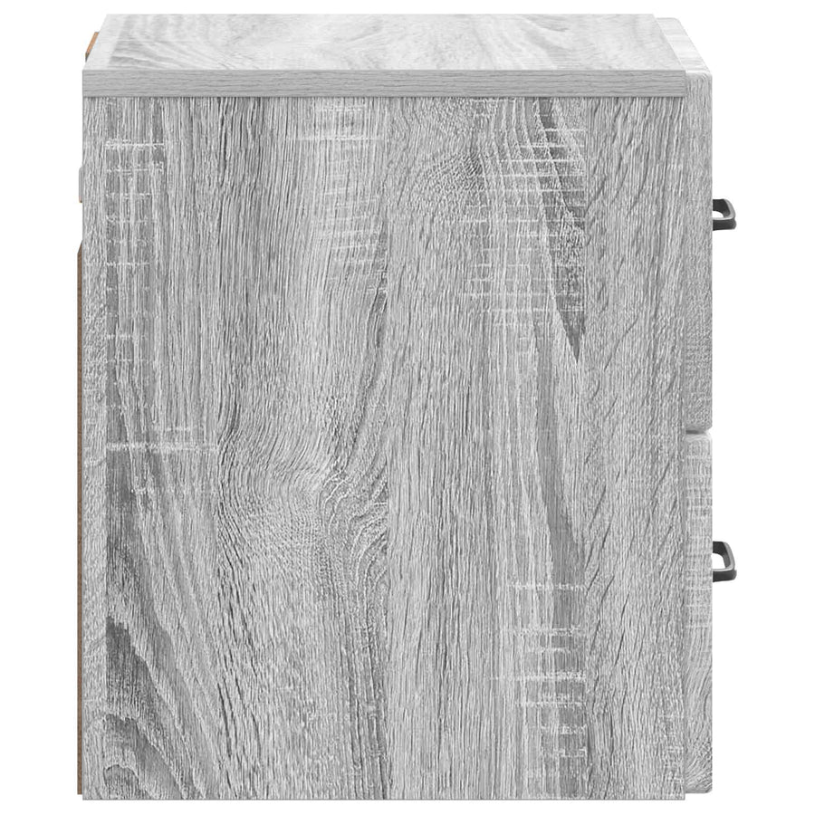 Wandbeugel Bedkast Grijs sonoma 34,5 x 33 x 40 cm Bewerkt hout