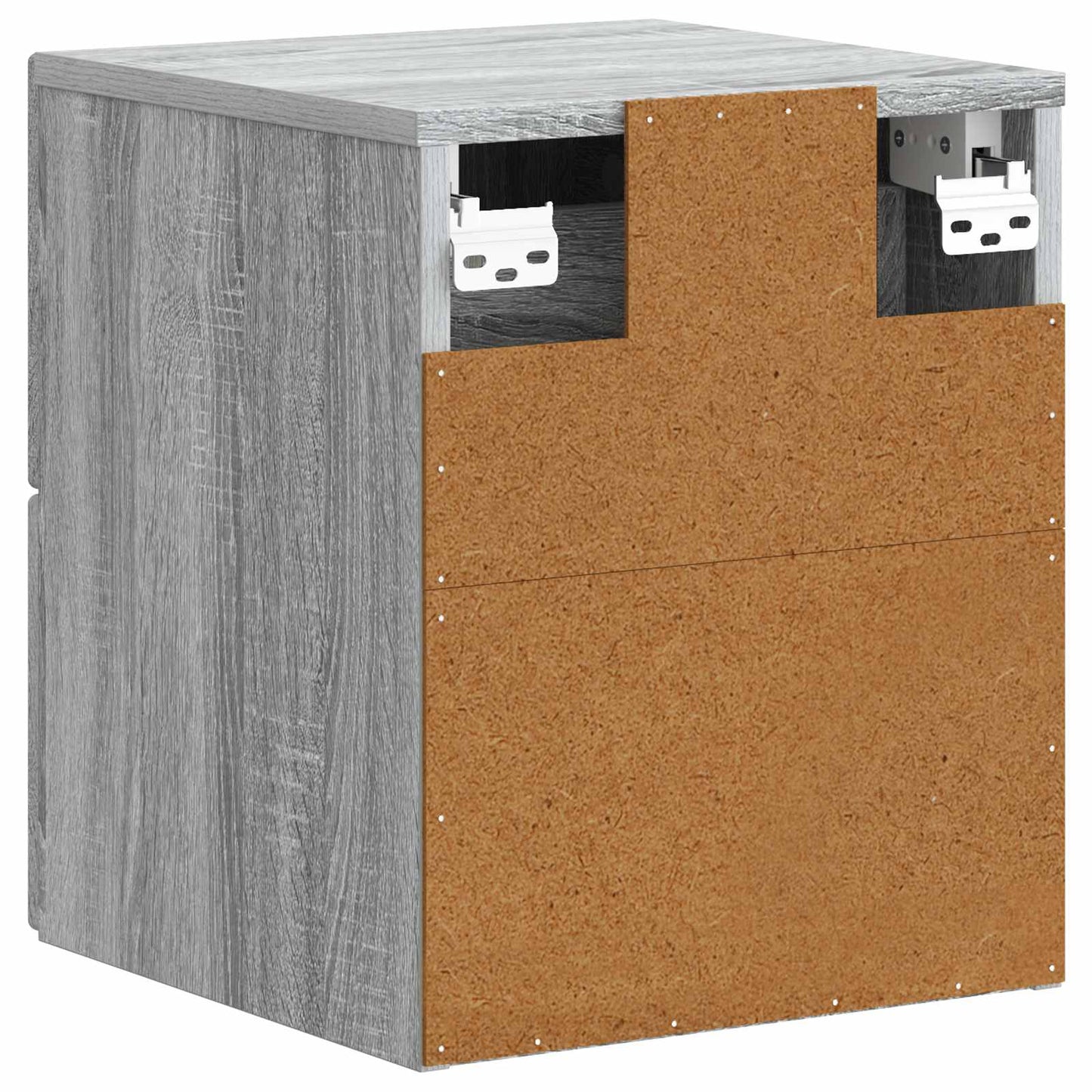 Wandbeugel Bedkast 2 pcs Grijs sonoma 34,5 x 33 x 40 cm