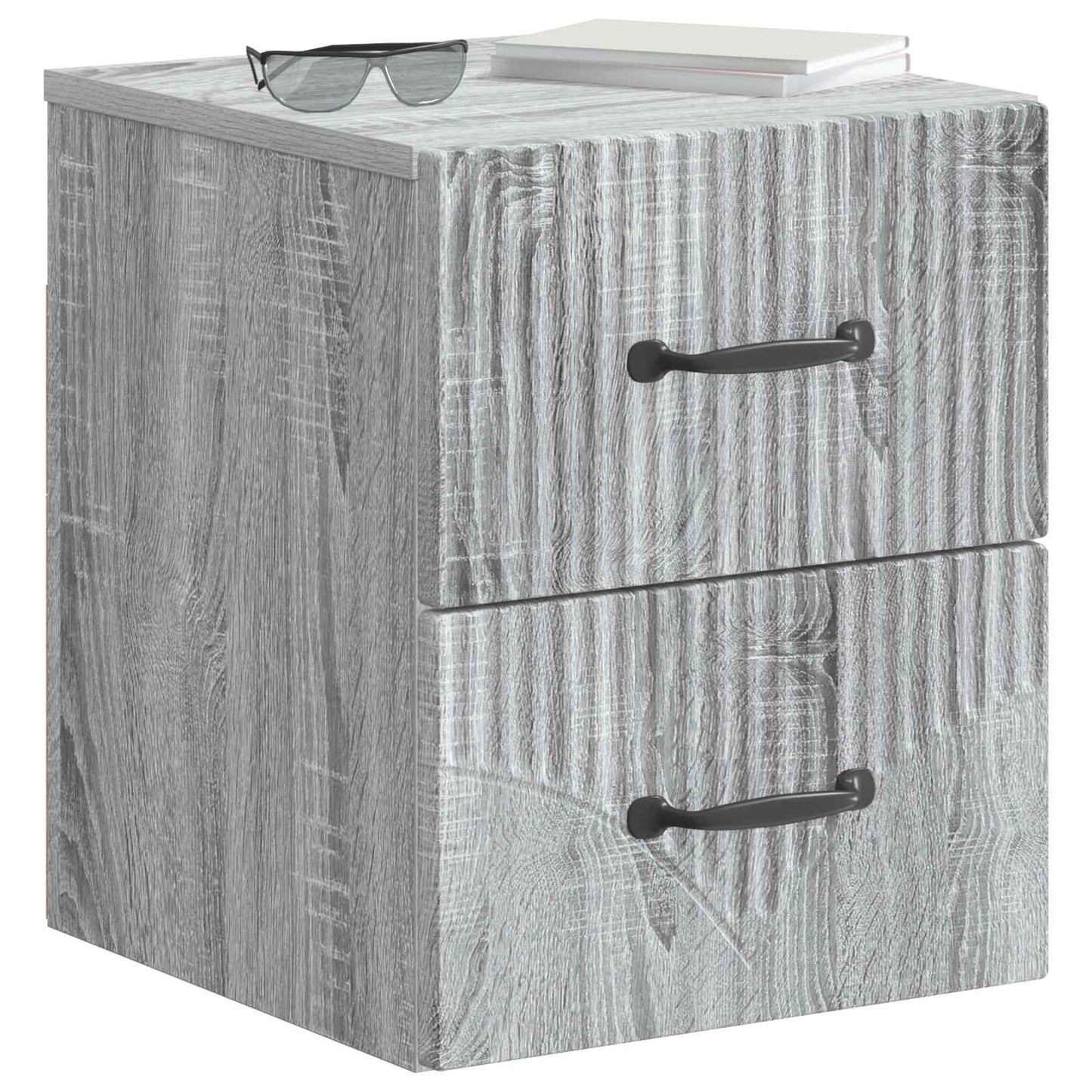 Wandbeugel Bedkast 2 pcs Grijs sonoma 34,5 x 33 x 40 cm