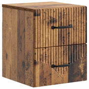 Nachtkastje muurmontage 34,5x33x40 cm bewerkt hout