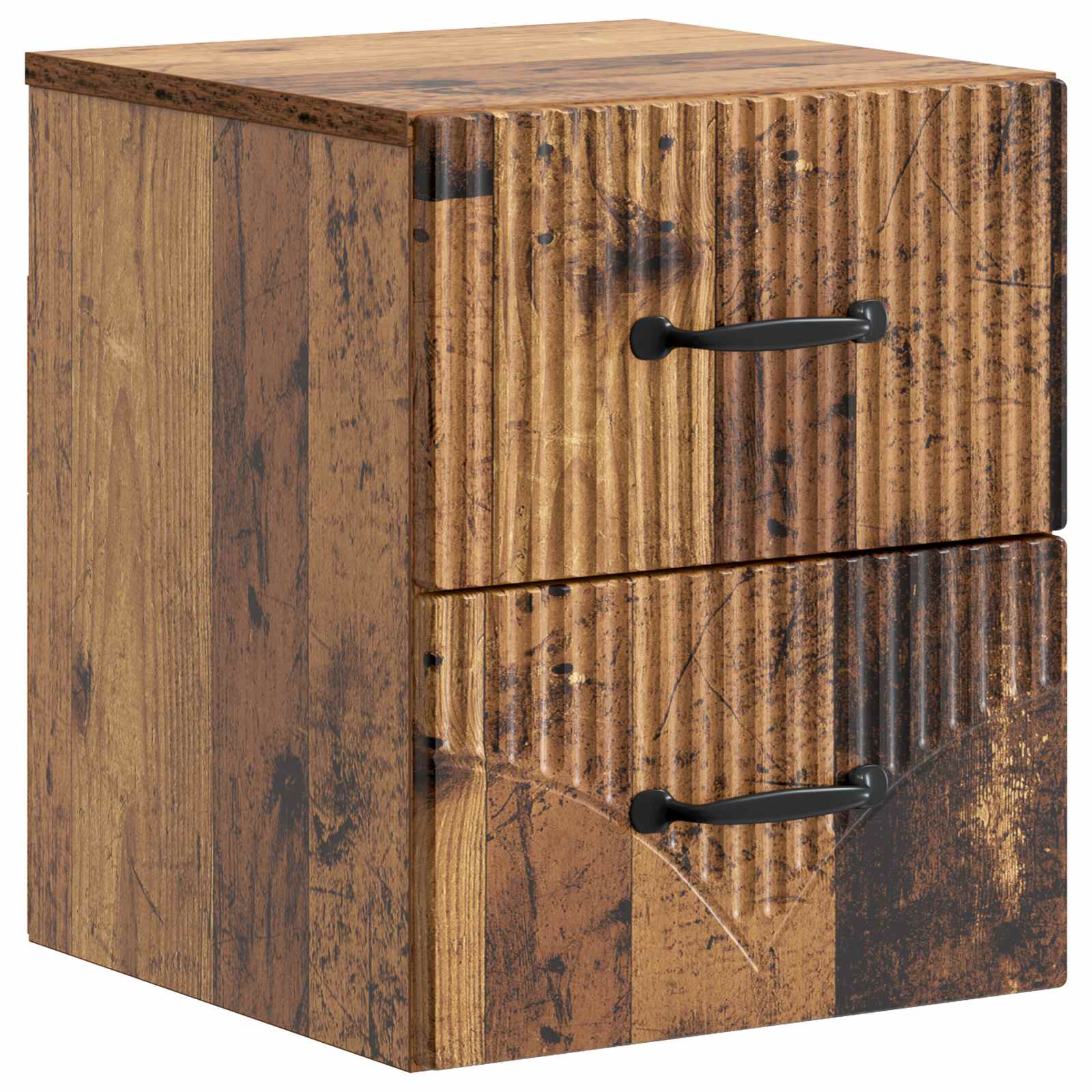 Wandbeugel Bedkast Oud hout 34,5 x 33 x 40 cm Bewerkt hout
