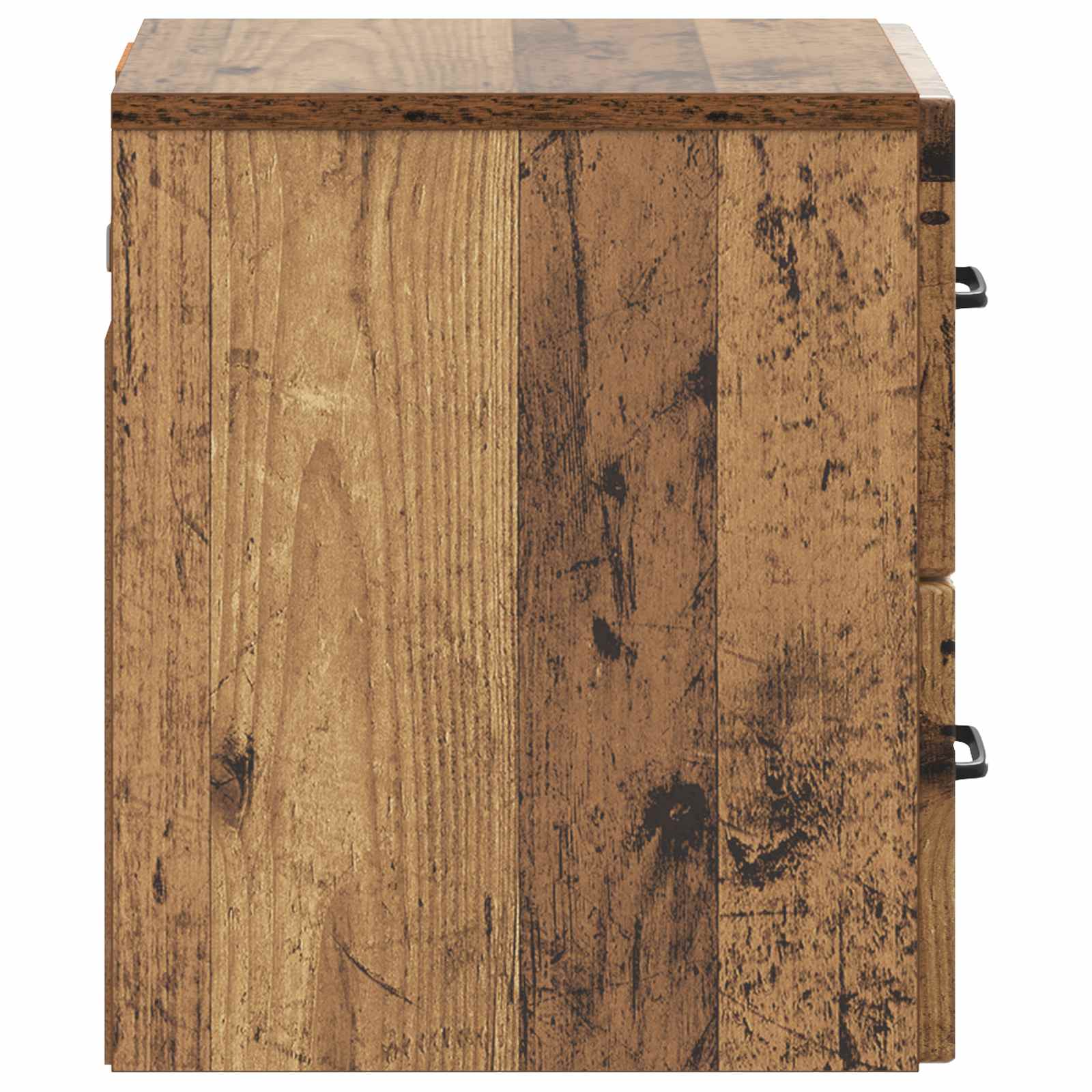 Wandbeugel Bedkast met lade 2 pcs Oud hout 34,5 x 33 x 40 cm