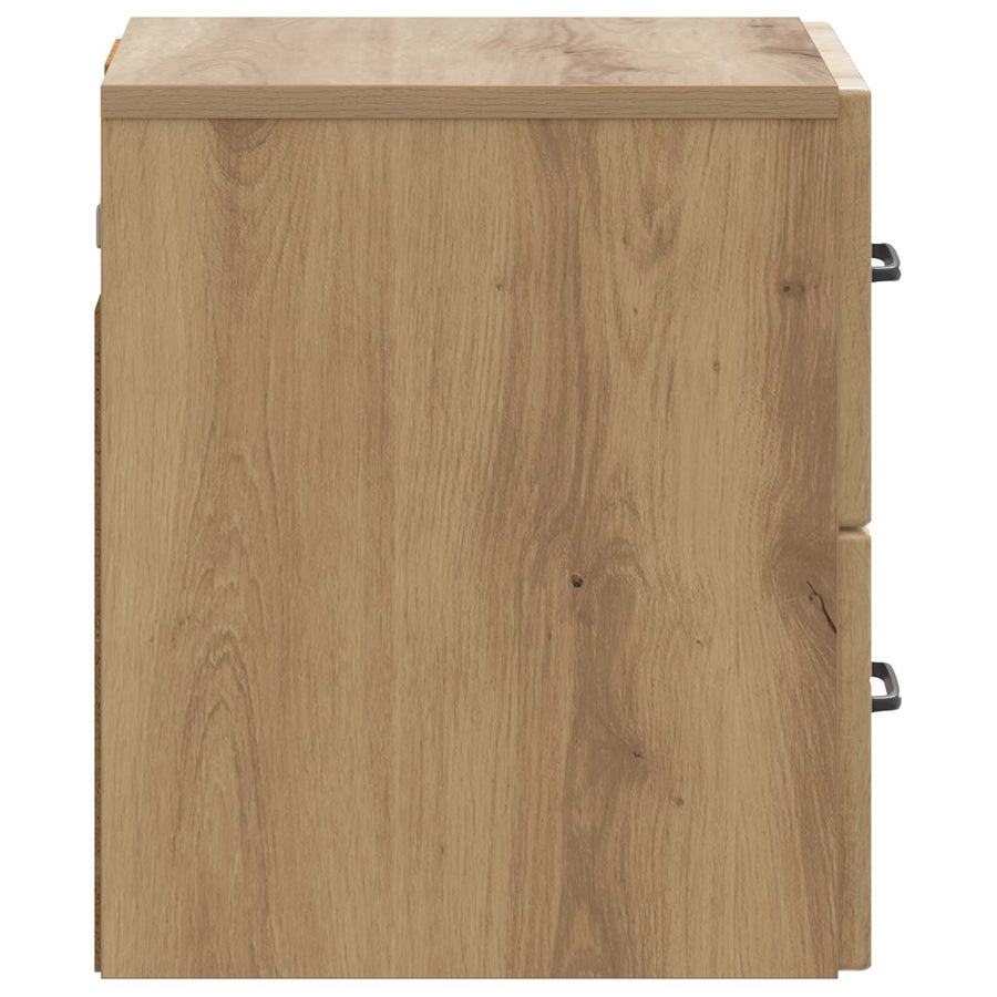 Wandbeugel Bedkast 2 pcs Artisanaal eiken 34,5 x 33 x 40 cm