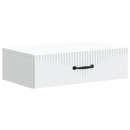 Wandmontage Zijtafel Wit 59 x 34,5 x 17 cm Bewerkt hout