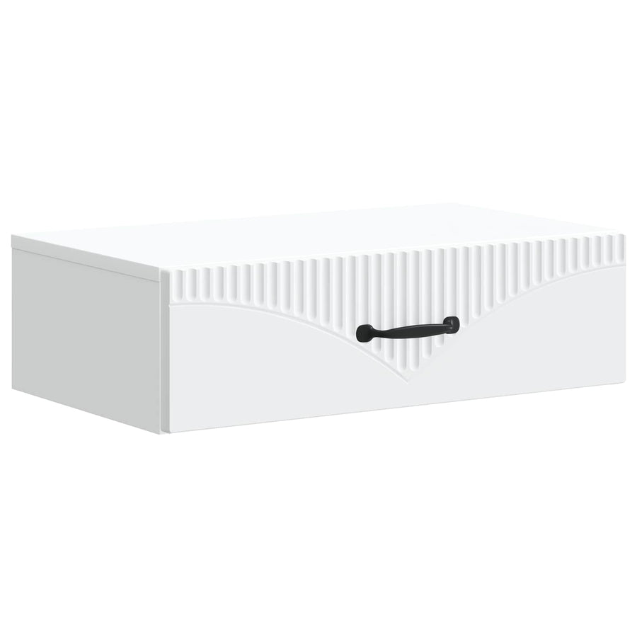 Wandmontage Zijtafel Wit 59 x 34,5 x 17 cm Bewerkt hout