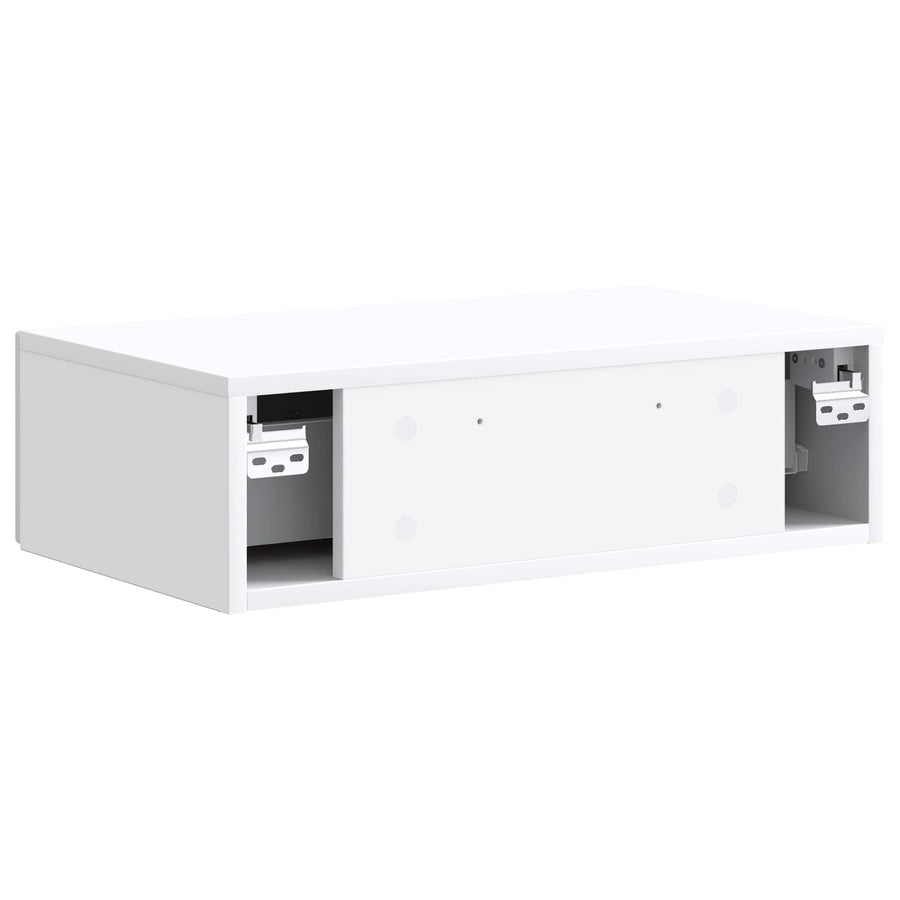 Wandmontage Zijtafel Wit 59 x 34,5 x 17 cm Bewerkt hout