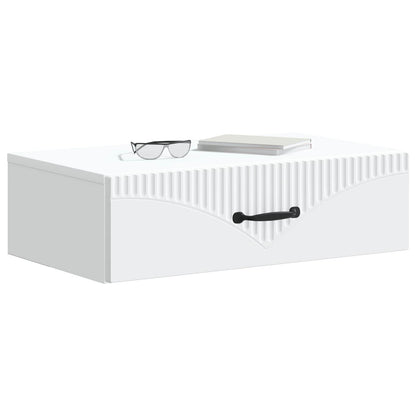 Wandmontage Zijtafel Wit 59 x 34,5 x 17 cm Bewerkt hout