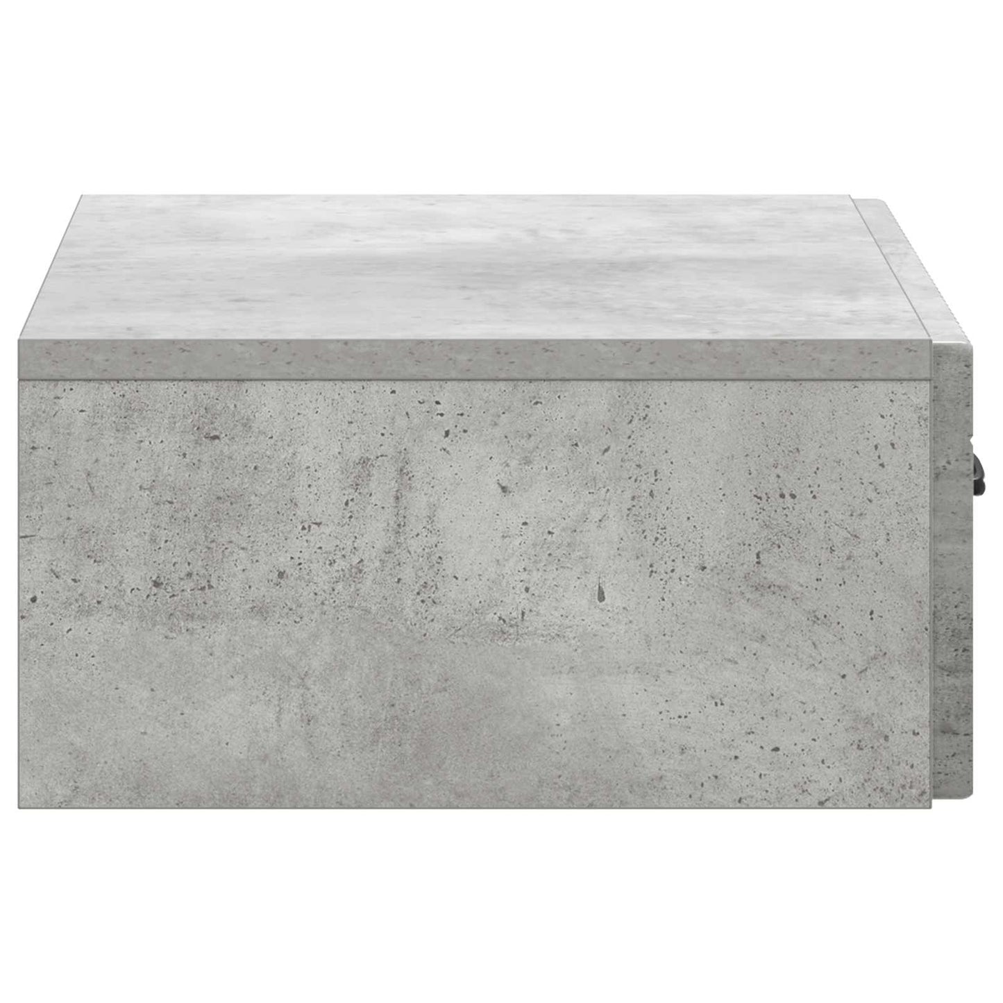 Wandmontage Zijtafel Betongrijs 59 x 34,5 x 17 cm Bewerkt hout