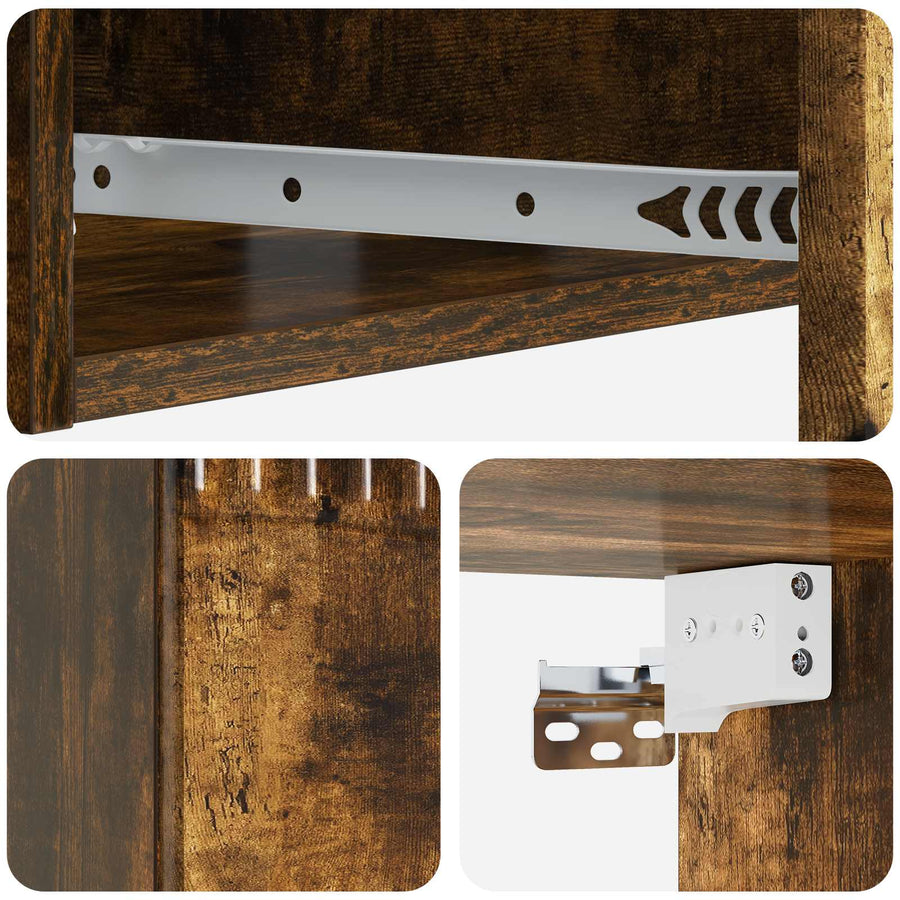 Wandmontage Zijtafel Gerookt eiken 59 x 34,5 x 17 cm