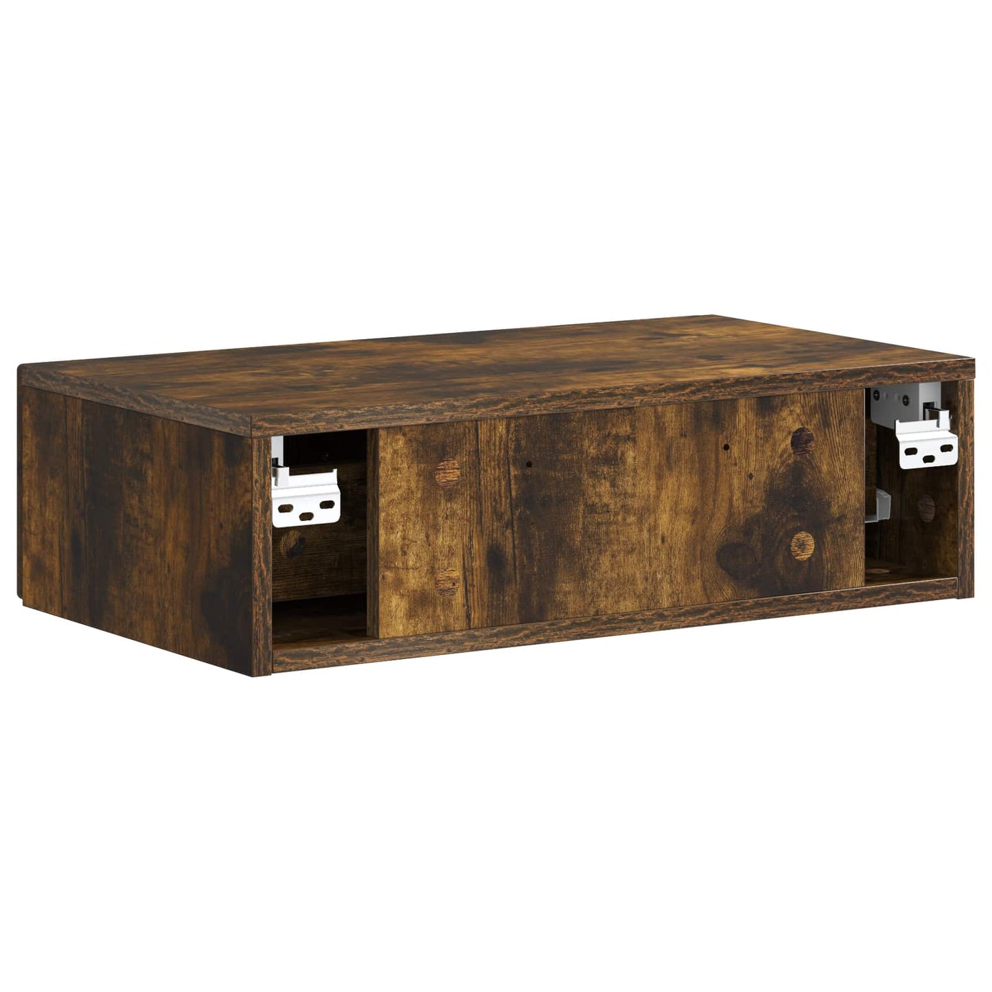 Wandmontage Zijtafel Gerookt eiken 59 x 34,5 x 17 cm