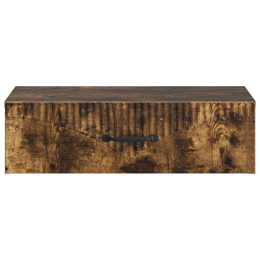 Wandmontage Zijtafel Gerookt eiken 59 x 34,5 x 17 cm