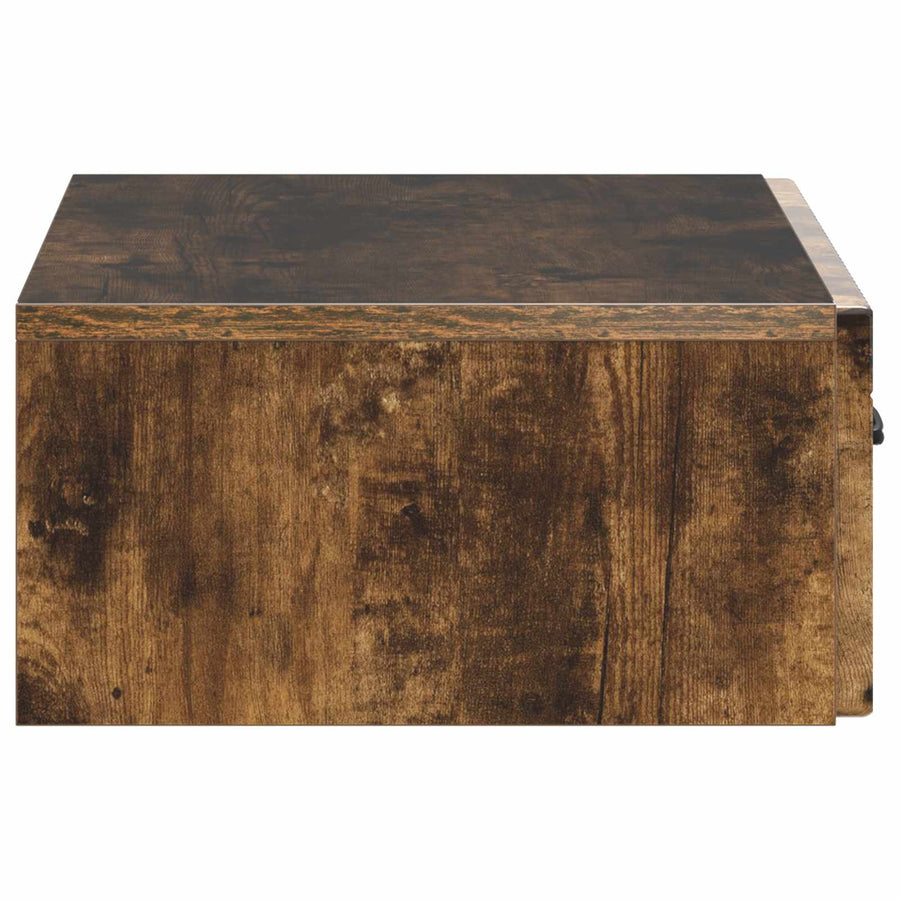 Wandmontage Zijtafel Gerookt eiken 59 x 34,5 x 17 cm