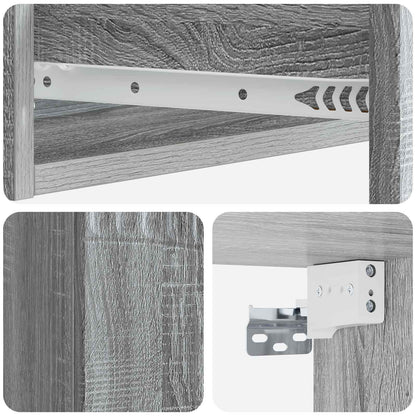 Wandmontage Zijtafel Grijs sonoma 59 x 34,5 x 17 cm
