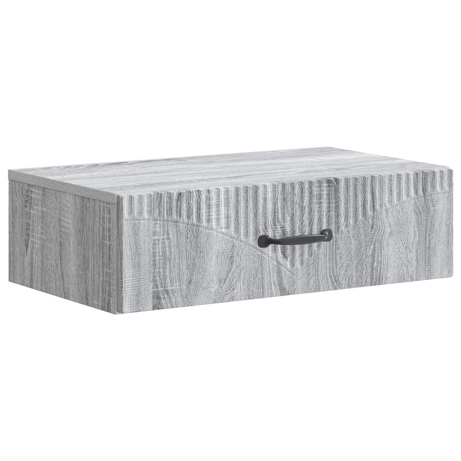 Wandmontage Zijtafel Grijs sonoma 59 x 34,5 x 17 cm