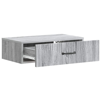 Wandmontage Zijtafel Grijs sonoma 59 x 34,5 x 17 cm