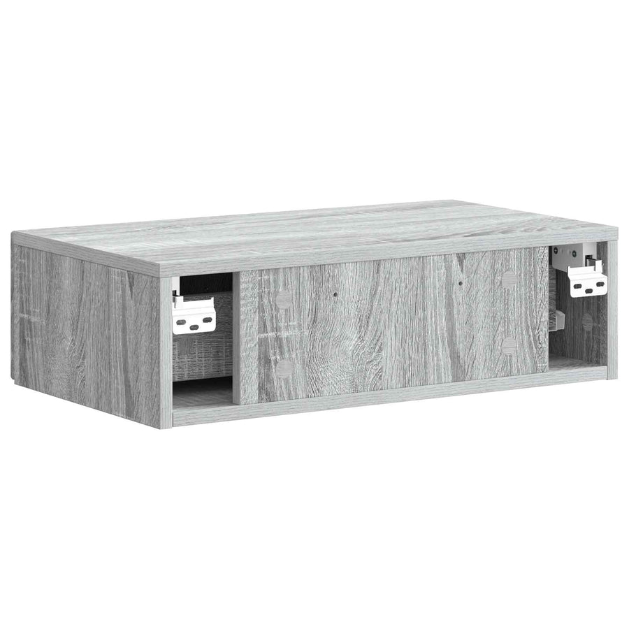 Wandmontage Zijtafel Grijs sonoma 59 x 34,5 x 17 cm