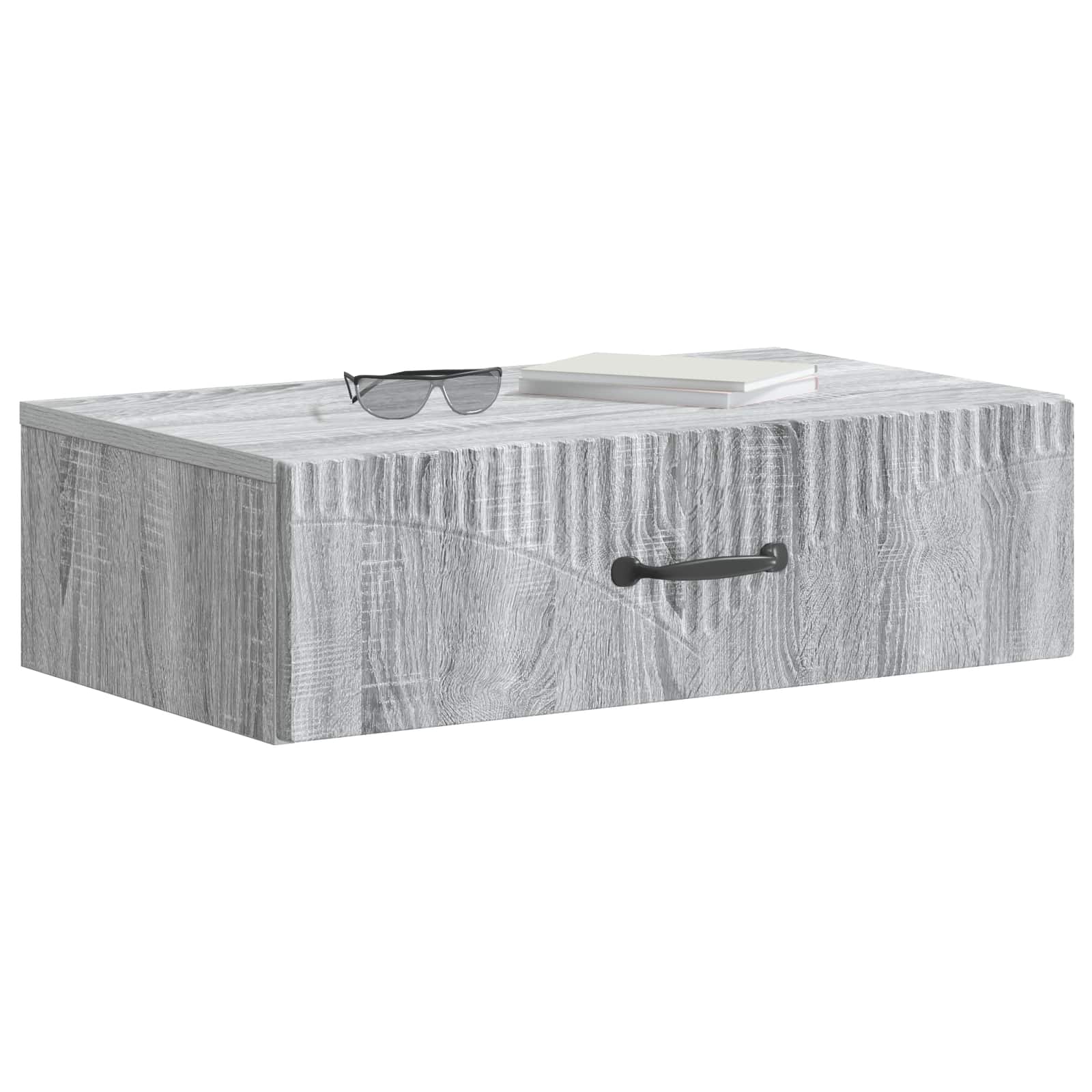 Wandmontage Zijtafel Grijs sonoma 59 x 34,5 x 17 cm