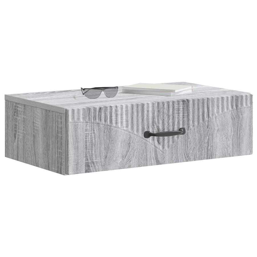 Wandmontage Zijtafel Grijs sonoma 59 x 34,5 x 17 cm