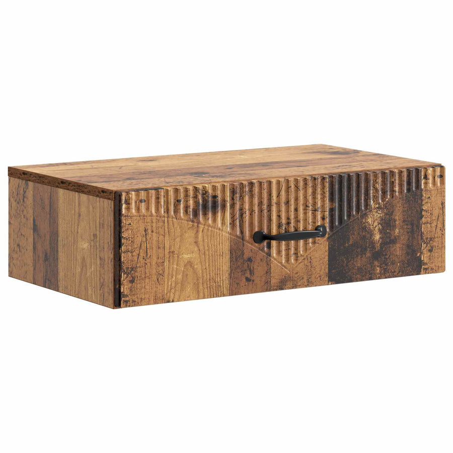 Wandmontage Zijtafel Oud hout 59 x 34,5 x 17 cm Bewerkt hout