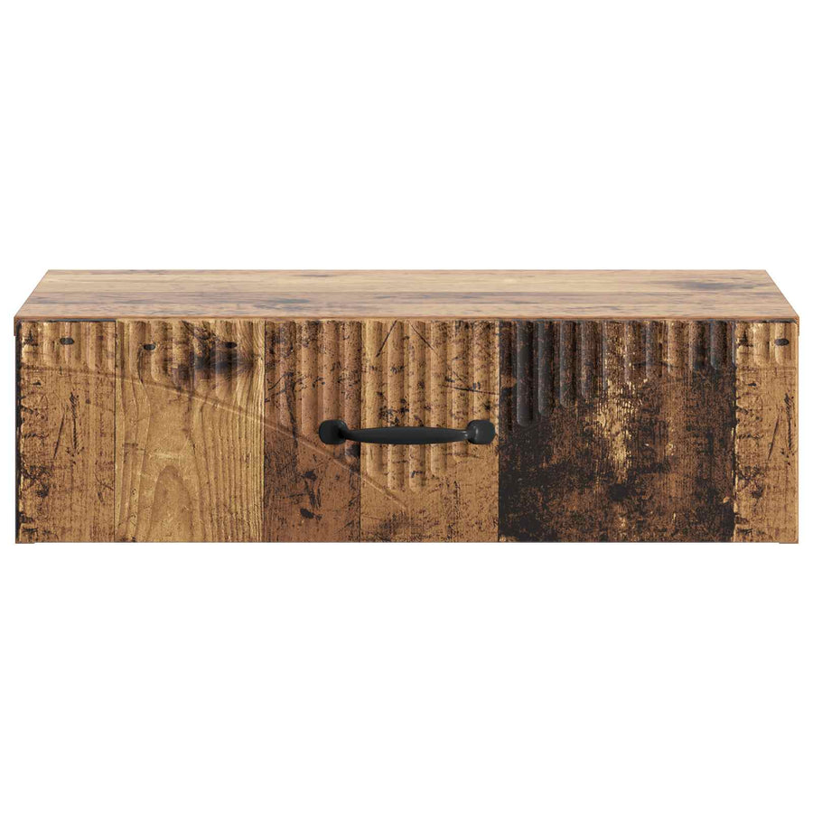 Wandmontage Zijtafel Oud hout 59 x 34,5 x 17 cm Bewerkt hout