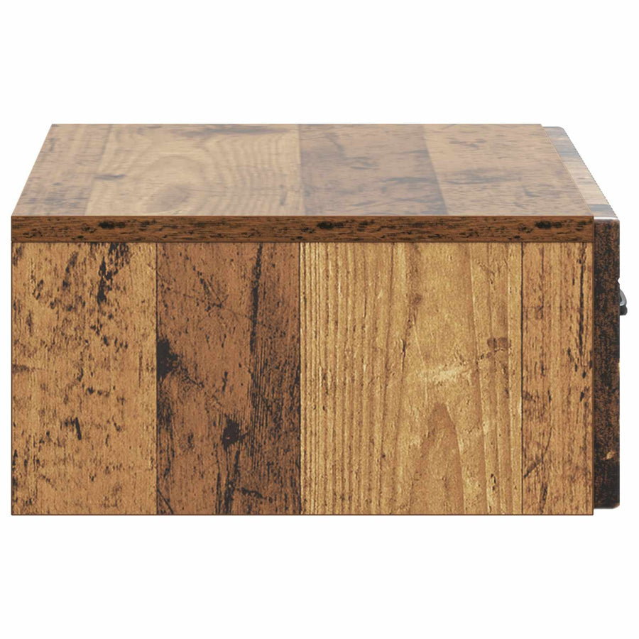 Wandmontage Zijtafel Oud hout 59 x 34,5 x 17 cm Bewerkt hout