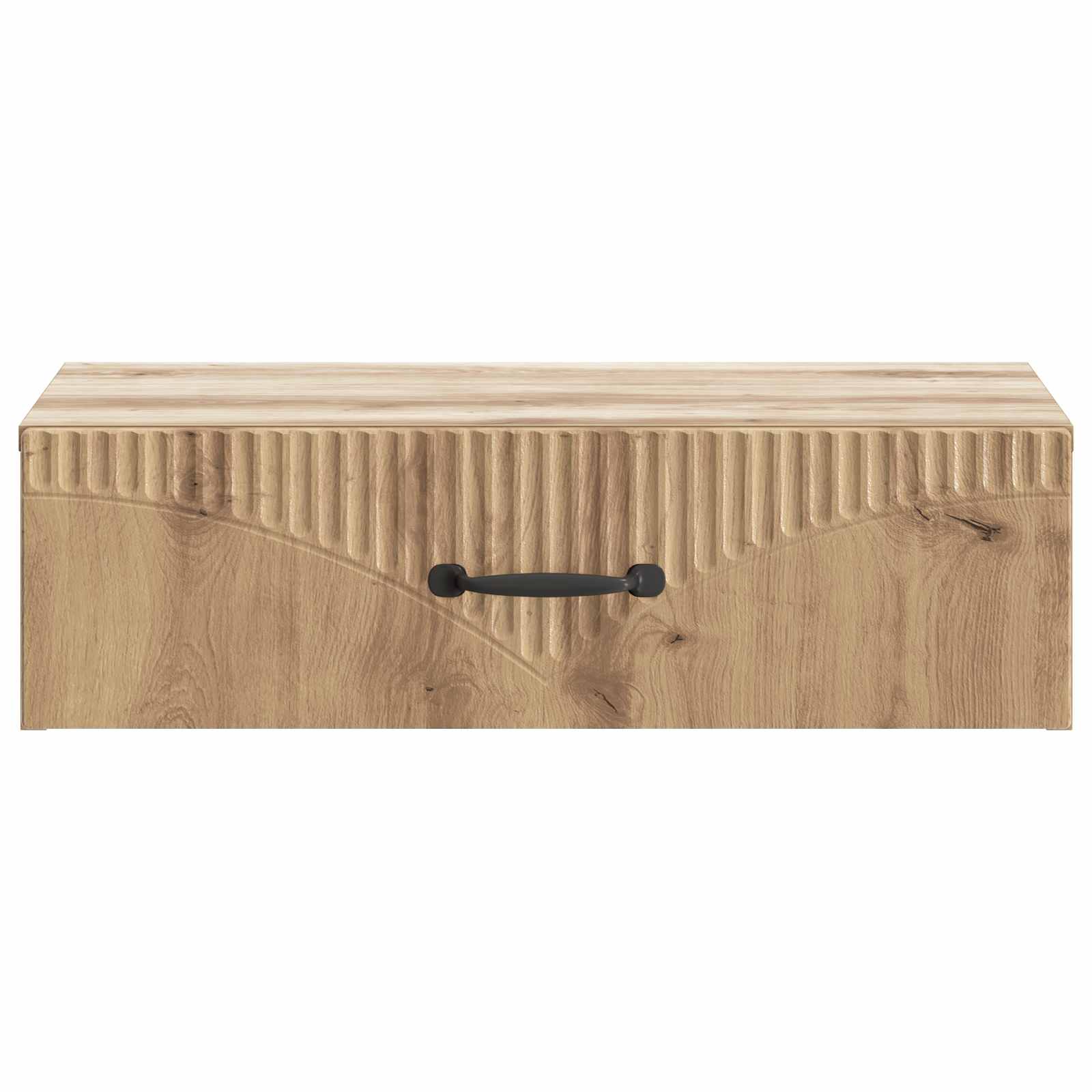 Wandmontage Zijtafel Artisanaal eiken 59 x 34,5 x 17 cm