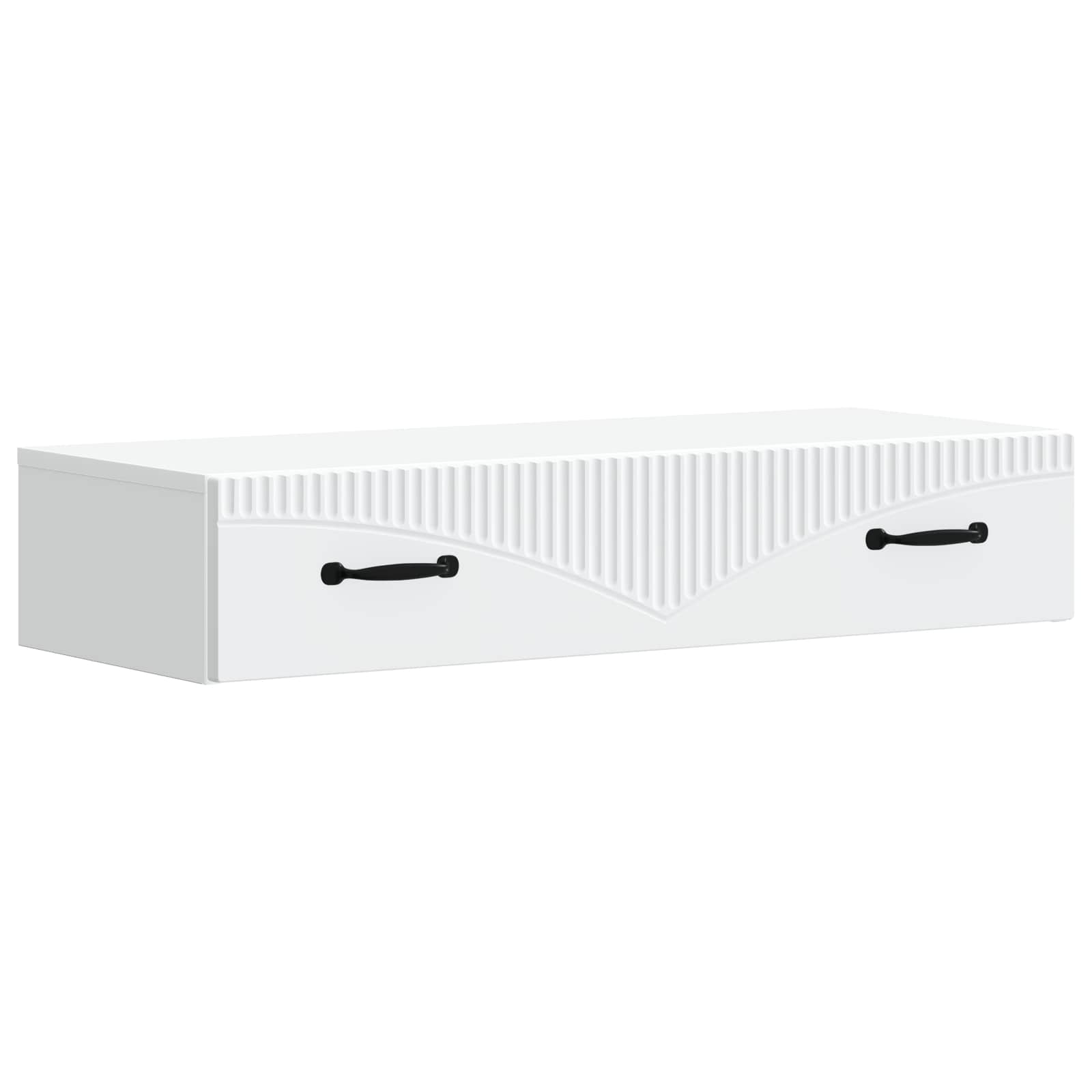 Wandmontage Zijtafel Wit 87,5 x 34,5 x 17 cm Bewerkt hout